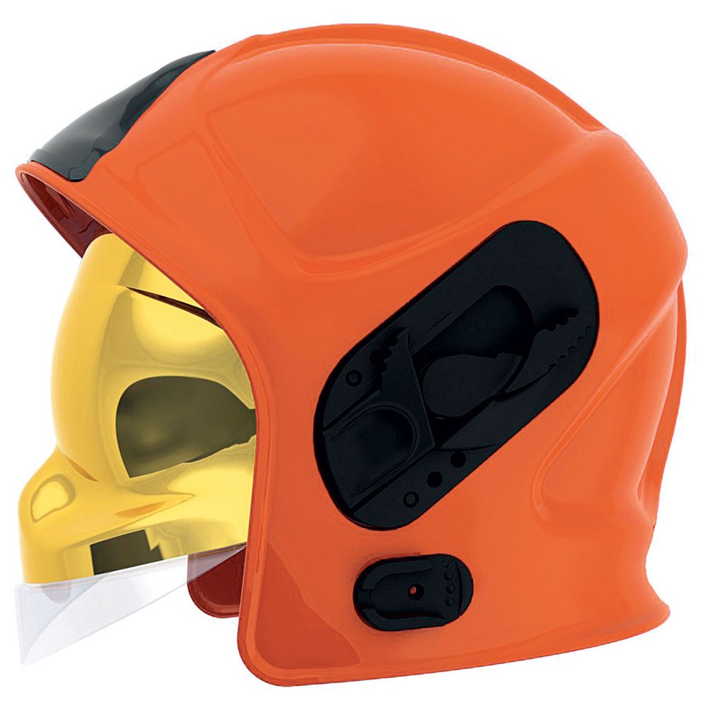 Casque sapeurs-pompiers EVO orange fluo